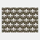 Chocolade Fleur de Lis Inpakpapier Vel (Voorkant 3)