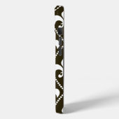 Chocolade Fleur de Lis w / monogram Case-Mate iPhone Case (Achterkant / Links)