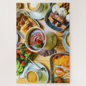 Chocolade Fondue Coffee aardbei dessert Food Legpuzzel (Verticaal)