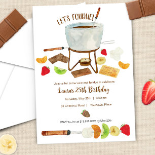 Chocolade Fondue Feestje Kaart