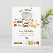 Chocolade Fondue Feestje Kaart (Staand voorkant)