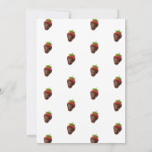 Chocolade Fondue Fiesta Aardbeien Harten Verjaarda Kaart (Achterkant)