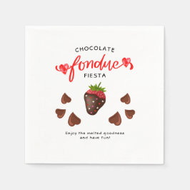 Chocolade Fondue Fiesta Aardbeien Harten Verjaarda Servet