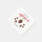 Chocolade Fondue Fiesta Aardbeien Harten Verjaarda Servet (Hoek)