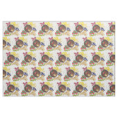 Chocolade Fondue Fruit Cake Marshmallow Dessert Stof (Fat Quarter)