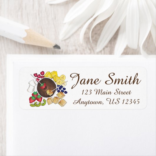 Chocolade Fondue Fruit Marshmallow Chocoholic Food Etiket (Insitu)