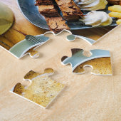 Chocolade Fondue Koffie Aardbei Dessert Voedsel Legpuzzel (Zijkant)