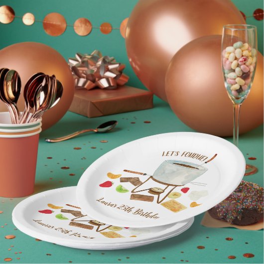 Chocolade Fondue Party Papieren Bordje (Multi)