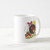 Chocolade Fondue Pot Retro Dessert Food FruitCake Koffiemok (Voorkant rechts)