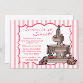 Chocolade Fontein Verjaardag Kaart (Voorkant / Achterkant)