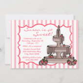 Chocolade Fontein Verjaardag Kaart (Voorkant)