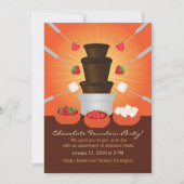 Chocolade Fountain Fondue Party Invitation Kaart (Voorkant)