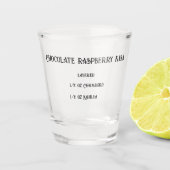 Chocolade framboos kus nieuwigheid shot glas (Voorkant)