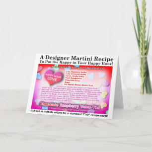 Chocolade Framboos Valentijn Martini Kaart