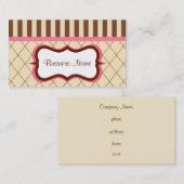 Chocolade framboos Visitekaartje (Voorkant / Achterkant)