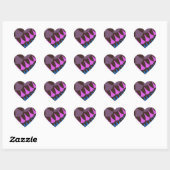 Chocolade-frambozenschalen Hart Sticker (Vel)