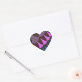 Chocolade-frambozenschalen Hart Sticker (Envelop)