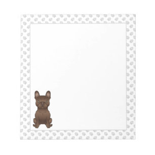 Chocolade Franse Bulldog / Franse Bulldog Hond & P Notitieblok