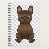 Chocolade Franse Bulldog / Franse Bulldog Hond & P Planner (Voorkant)