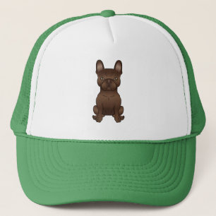 Chocolade Franse Bulldog / Franse Cartoon Hond Trucker Pet