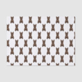 Chocolade Franse Bulldog / Frenchie Hond Patroon Tissuepapier (Voorkant)