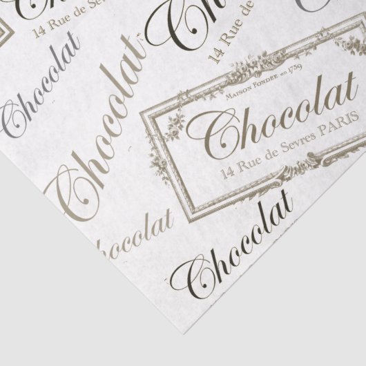 Chocolade Franse  ontkoppeling van collage Tissuepapier (Detail)