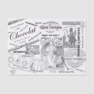 Chocolade French Advertisement Collage Tissuepapier