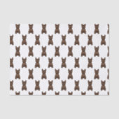 Chocolade French Bulldog / Frenchie Dog Pattern Tissuepapier (Voorkant)