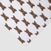 Chocolade French Bulldog / Frenchie Dog Pattern Tissuepapier (Detail)