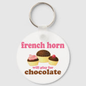 Chocolade French Horn Sleutelhanger (Voorkant)