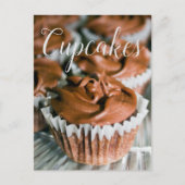 Chocolade Frosted Cupcakes Food Foto blank Terug Briefkaart (Voorkant)