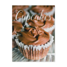 Chocolade Frosted Cupcakes Food Foto blank Terug