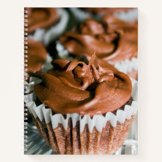Chocolade Frosted Cupcakes Food Photography Notitieboek (Voorkant)