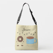 Chocolade Frosted Donut & Coffee Mok Dansen: Crossbody Tas (Achterkant)