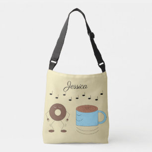 Chocolade Frosted Donut & Coffee Mok Dansen: Crossbody Tas