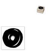 Chocolade Frosted Donut Doughnut Breakfast Stamp Rubberstempel (Gestempeld)