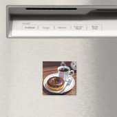 Chocolade Frosted Donut en koffie Magneet (Insitu (Vaatwasser))