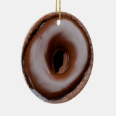 Chocolade Frosted Donut gepersonaliseerd Keramisch Ornament (Rechts)