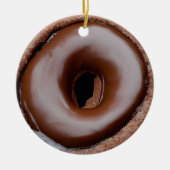 Chocolade Frosted Donut gepersonaliseerd Keramisch Ornament (Voorkant)