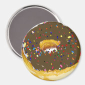 Chocolade Frosted Donut Sprinkles Magnet (Voorkant / Achterkant)