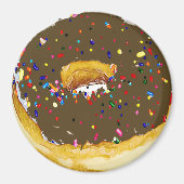 Chocolade Frosted Donut Sprinkles Magnet (Voorkant)