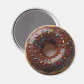 Chocolade Frosted Donuts met Sprinkles Magneet (Voorkant / Achterkant)