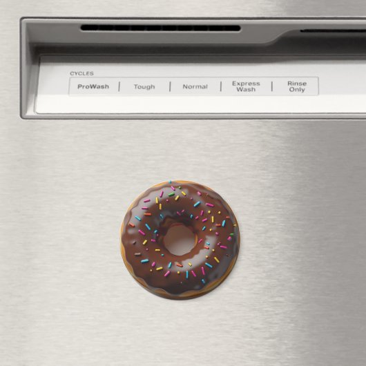Chocolade Frosted Donuts met Sprinkles Magneet (Insitu (Vaatwasser))
