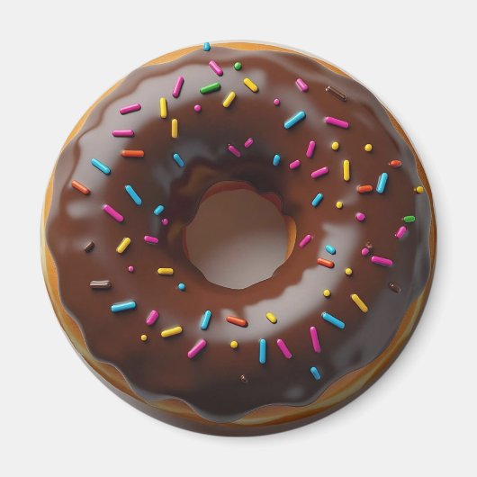 Chocolade Frosted Donuts met Sprinkles Magneet (Voorkant)