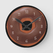 Chocolade Frosted Doughnut Funny Wall klokken (Voorkant)