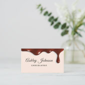 Chocolade Frosting Chocolatier Elegant Dessert Visitekaartje (Staand voorkant)