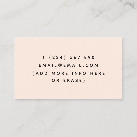 Chocolade Frosting Chocolatier Elegant Dessert Visitekaartje (Achterkant)