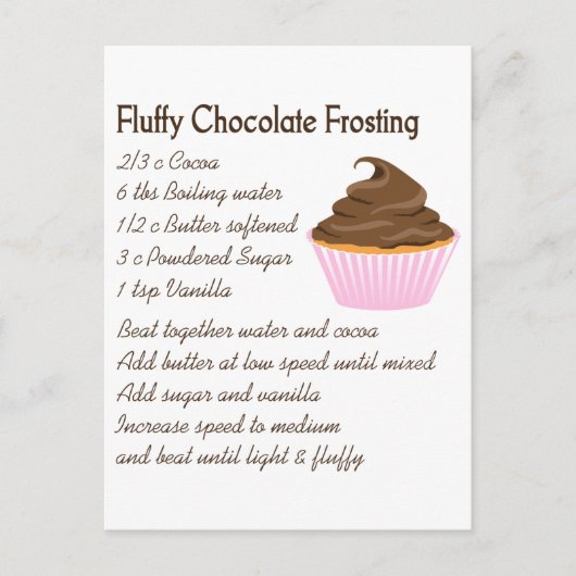 Chocolade Frosting Recipe Briefkaart (Voorkant)
