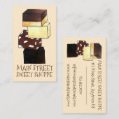 Chocolade Fudge Confection Snoep Sweet Shop Shoppe Visitekaartje (Voorkant / Achterkant)