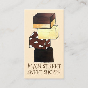 Chocolade Fudge Confection Snoep Sweet Shop Shoppe Visitekaartje